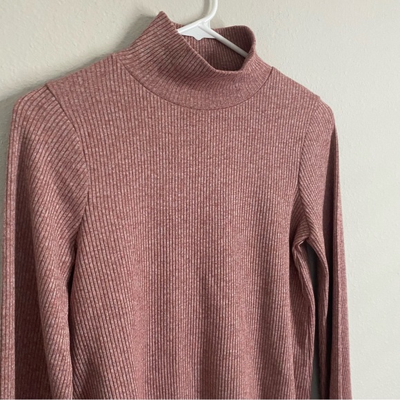 Madewell Womens Heathered Bubble-Sleeve Swing Turtleneck Small - Picture 4 of 8